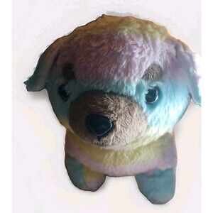 Amuse Collection Rainbow Pastel Colors Bulldog Dog Plush 14"